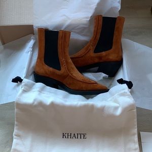 Brand-new Khaite suede boots (Charleston ankle boots)